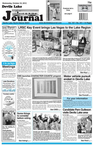What's only in the pages of today's Devils Lake Journal and only on our website, Wednesday, Oct. 24, 2012.
