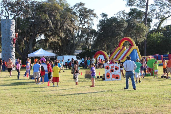 Some of the many games at Tomoka Elementary School's annual Fall Festival.