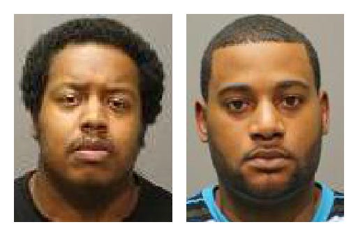 Richard Booker, left, of 41 Courtland St., Middleboro, and Rashad Blount, of 347 Bowdoin St., Dorchester, have been charged with a home invasion in Milford on Sept. 29, 2012..