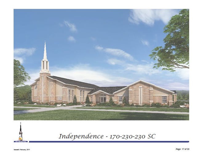 This artist's rendering shows the design for a new Church of Jesus Christ of Latter Day Saints church in Mebane.