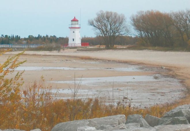 Water levels in the Straits of Mackinac, especially at City Beach in Cheboygan, have continued to regress throughout 2012.