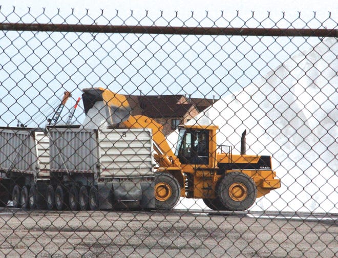 Road crews are preparing for the 2012-13 winter season, trucking salt from the old Carbide Dock to various storage facilities throughout the region. The salt is used to combat icy road surfaces providing motorists with traction once temperatures dip below the 32 degree mark.