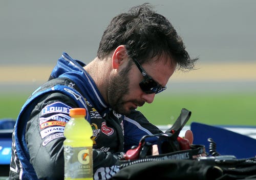 Jimmie Johnson has the Chase lead, but it's precarious.
