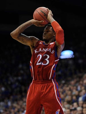Kansas redshirt freshman Ben McLemore was 6 of 12 shooting, leading the team in points with 17 and 10 rebounds.