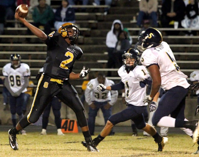Quarterback Spencer Clark and Shelby welcome Polk County in the second round of the 2A playoffs on Friday.