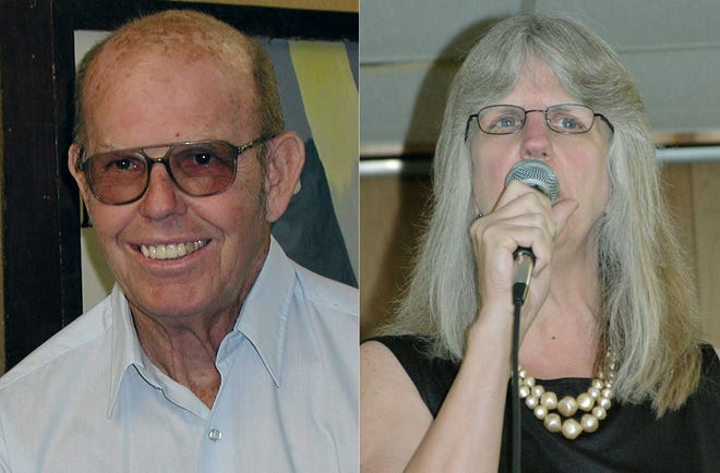 The Elmont Opry at its shows Friday night and Saturday afternoon will recognize Ray Jackson, left, and one of his daughters, Verna Jackson, right, for the contributions the Jackson family has made over the years to the country music show at Elmont United Methodist Church.