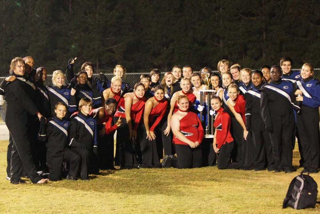 Photo courtesy of Sonja Edwards The Effingham County High School Marching Band won first runner-up honors in the Mustang Invitational Band Competition held Saturday at the Corral. Bands from 10 different high schools competed. Richmond Hill High School won Grand Champion.