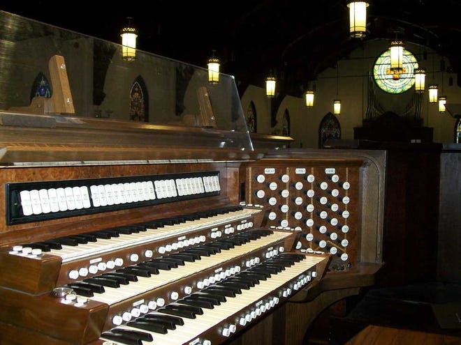 The recently refurbished Aeolian-Skinner organ at Trinity Episcopal Church will be among those musical instruments featured during Saturday's Organ Crawl here. Contributed photo.