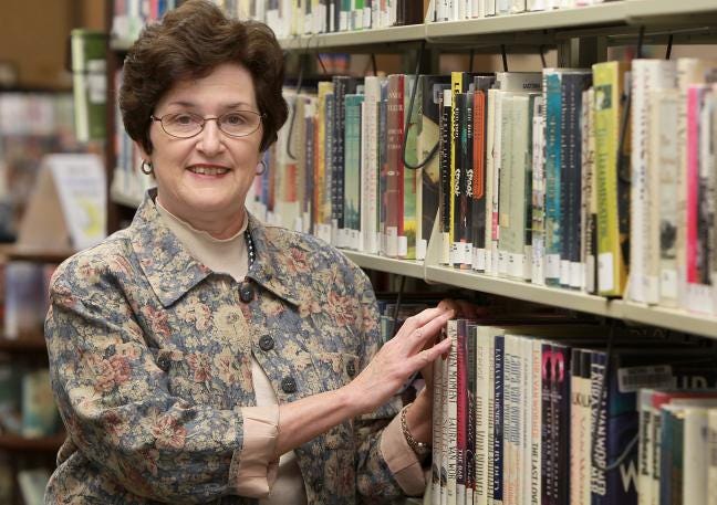 (Photo by Mike Hensdill/The Gazette) Cindy Moose is retiring from Gaston County Library after decades of service.