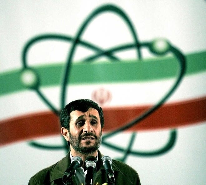 Iranian President Mahmoud Ahmadinejad speaks at a ceremony in Iran's nuclear enrichment facility in Natanz, 186 miles south of capital Tehran, Iran, in 2007. The U.S. is considering a new approach in negotiations with Iran over its nuclear program.