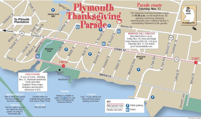America’s Hometown Thanksgiving Parade will be held will be held Saturday, Nov. 17, on Plymouth’s historical waterfront.