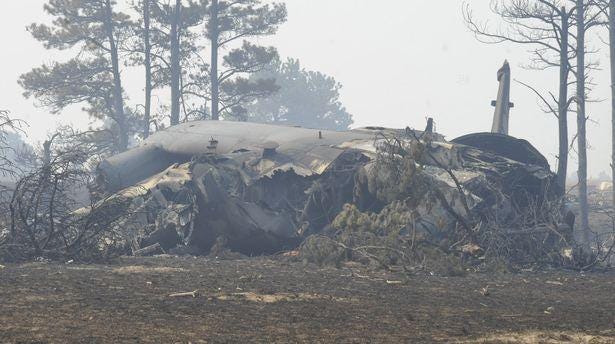 A North Carolina-based Air National Guard cargo plane crashed in the southwest corner of South Dakota on July 1. The aircraft had been dropping flame retardant to aid the fire fighting missions against the White Draw Fire.
