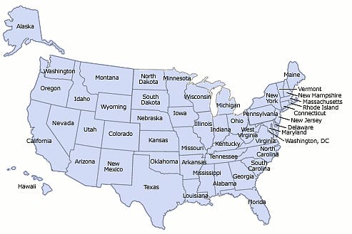 U.S. Census Bureau map