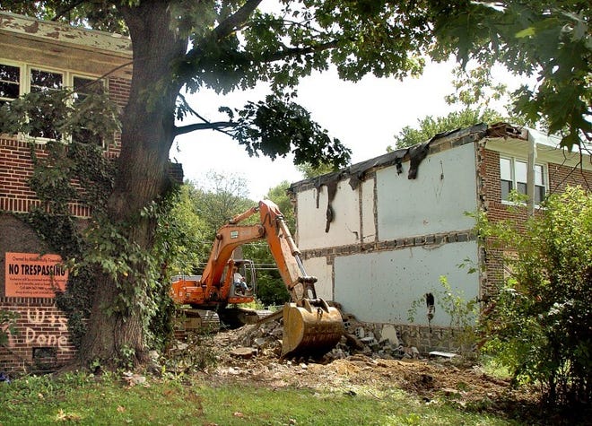 FILE PHOTO - Demolition at Mount Holly Gardens (09/06/2011).
