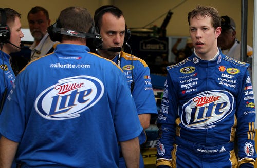 Brad Keselowski (right) did what he had to do.