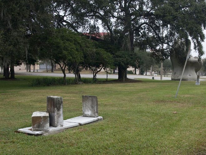 Graves on the Lakeland Center property  are the remainders of Stephenson Cemetery, where early white residents were buried.