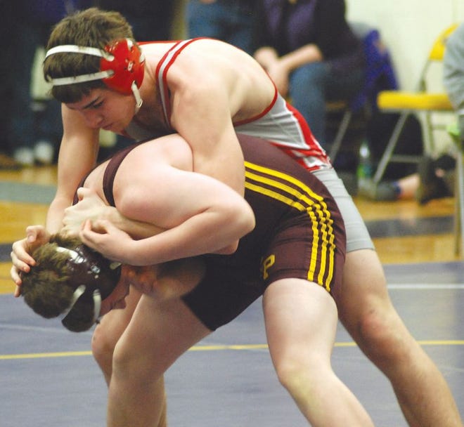Morton junior Clay Cone, top, landed second-team all-Mid-Illini Conference acclaim last season in 170 pounds. Cone is one of eight Potter wrestling returnees in 2012-13. By Tuesday, Morton was scheduled to have five matches completed.