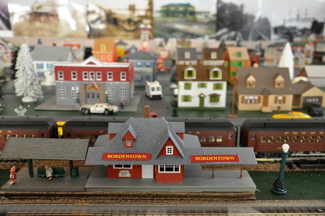 Bordentown Old City Hall Restoration Committee will be holding a model train show which begins Friday. Seen here is an HO scale replica of old downtown Bordentown.