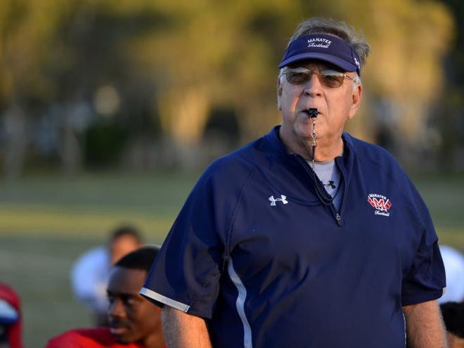 Manatee High School football coach Joe Kinnan was found to have two types of cancer in 2010. He kept the news quiet and missed only three practices amid treatment. Other Manatee coaches have stood by their team despite health problems as well.