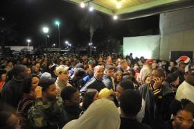 FILE - A large crowd of Black Friday shoppers gather near the Food Court entrance at Oglethorpe Mall as they wait for the doors to open just before midnight Thanksgiving night in 2011. Richard Burkhart/Savannah Morning News