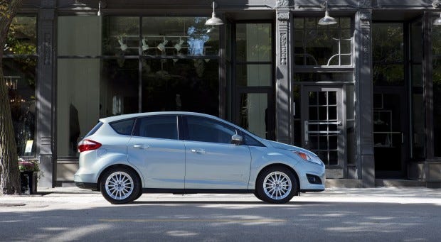 Ford's new hybrid, the 2013 C-Max, has higher mileage and a quicker 0-to-60 mph time than its competition, the Toyota Prius V. (Courtesy of Ford/MCT)
