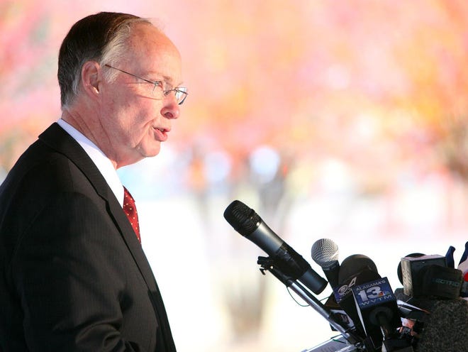 Gov. Robert Bentley said he's on track to reach $1 billion in spending savings by the end of his term in 2014.