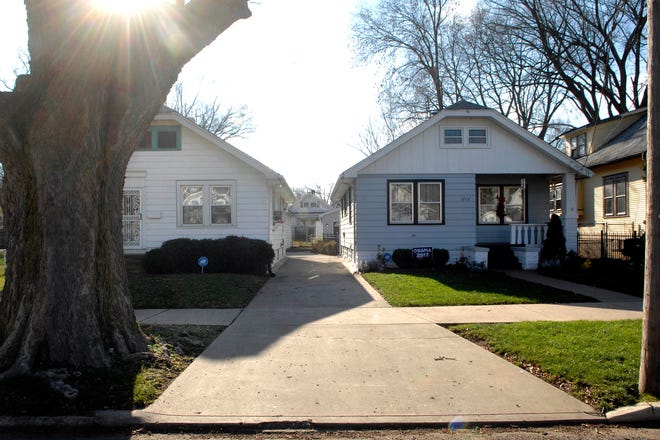 The driveway located between 1710 and 1712 West Smith Street in Peoria is a point of contention between the residents in each house.