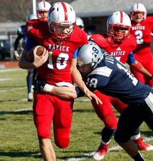 Natick quarterback Troy Flutie will play in his first playoff game Tuesday.