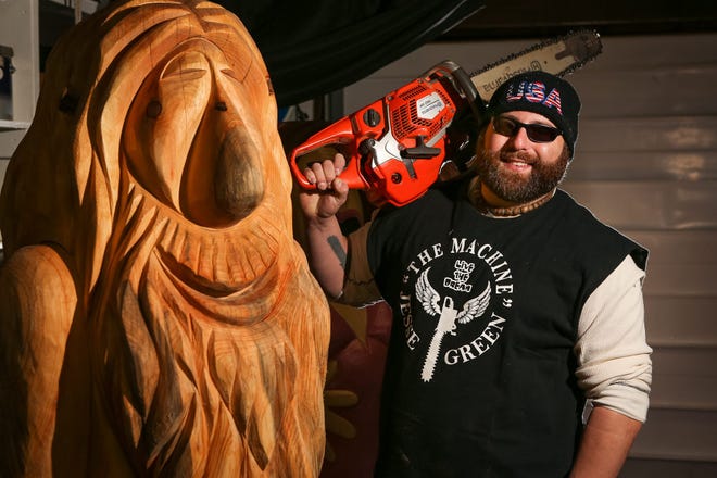 Chainsaw artist Jesse Green, a Medway resident and Holliston native, will be featured in a new National Geographic Channel show called "American Chainsaw" which premieres on November 29th.