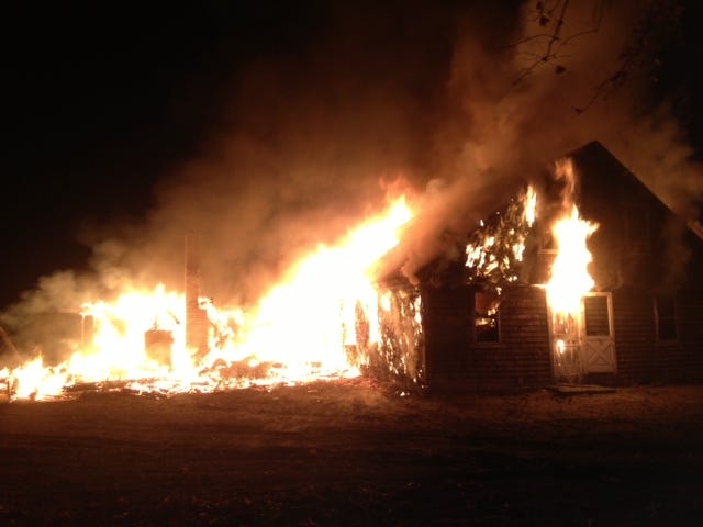 Middleboro fire officials believe this blaze on Thanksgiving was set by an arsonist.
suspicious fire.