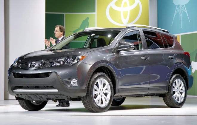 The new Toyota RAV4 is unveiled at the LA Auto Show in Los Angeles.