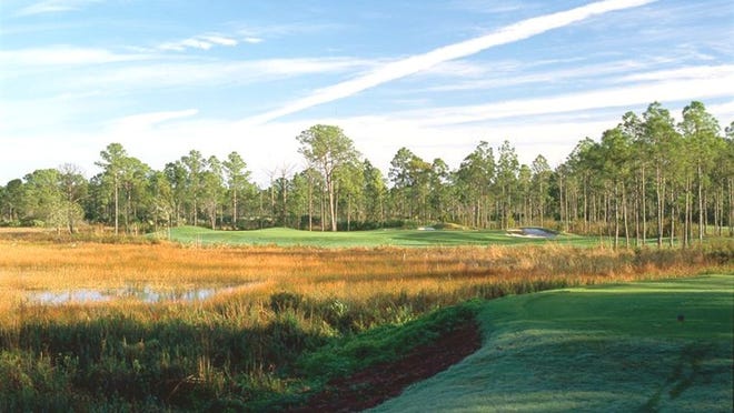 The 6th hole is one of the shortest on the course at only 149 yards, but it plays through much of the natural preserve that The Champions Club is known for.