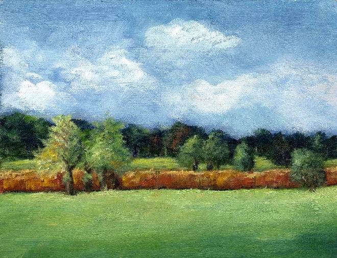 “Field: Study” by Joan Polishook will be in The Gallery at Chant Realtors, Lords Valley.