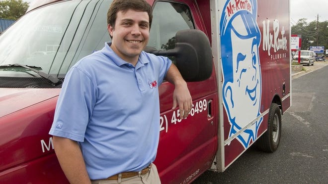 Brett Bidwell recently opened a Mr. Rooter franchise. Mr. Rooter is part of the Dwyer Group, a company that runs several home service businesses.