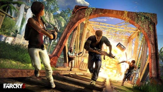 A screenshot from “Far Cry 3,? a new action video game for Xbox 360, PlayStation 3 and Windows PCs. Credit: Ubisoft Entertainment.