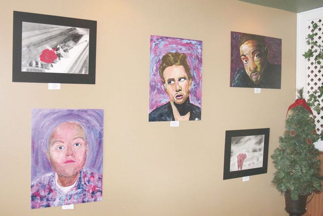 Here are some works of art currently on display at Bernardi’s II. Pontiac Township High School art students have had the opportunity to show their work at the local eatery since May.