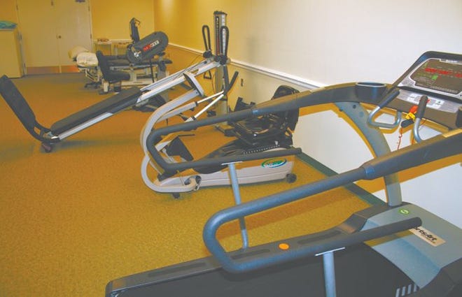 Plenty of exercise equipment lines one wall of the new Physical Therapy and Wellness Center at Mackinaw City's Pinecrest Village. Besides rehabilitation, the center offers wellness classes and health programs for public use.