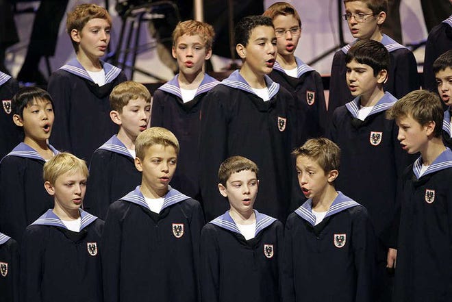 Members of Vienna Boys Choir perform in this photo. The choir will be in St. Augustine for a performance Feb. 22 in the Cathedral-Basilica, 38 Cathedral Place. Tickets are available now.