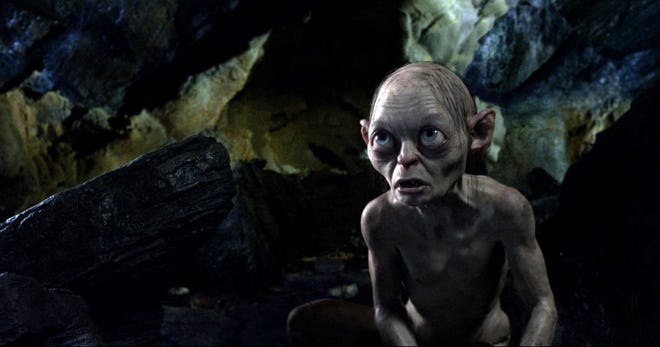Gollum, voiced by Andy Serkis, returns in the fantasy adventure "The Hobbit: An Unexpected Journey."