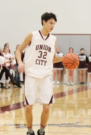 Union City's Emmett Fraley went off for a triple-double of 27 points, 13 blocks and 10 rebounds on Thursday night. Gary Baker Photo