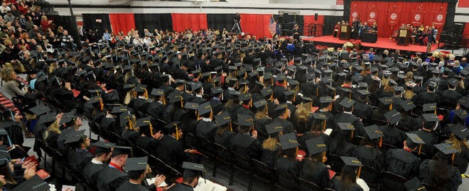 458 students received their undergraduate degrees from East Stroudsburg University on Saturday, December 15, 2012. 150 graduate degrees were also awarded during ceremonies held on Friday.