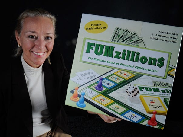 Christa Cullen created FUNzillion$, a family-oriented money management board game.