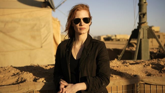 This undated publicity film image provided by Columbia Pictures Industries, Inc. shows Jessica Chastain in'Zero Dark Thirty.'