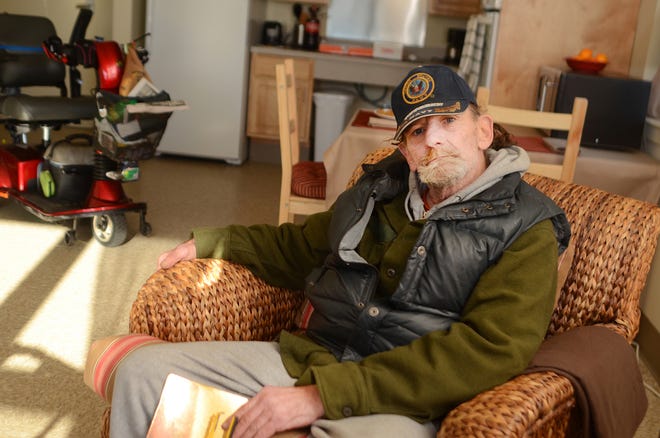 Disabled Navy Veteran Tom O’Leary was able to move in an accessible apartment in East Boston with the help of the New England Center for the Homeless.