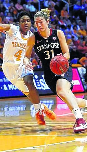 Stanford guard Toni Kokenis (31) drives against Tennessee guard Kamiko 
Williams in the first half Saturday in Knoxville, Tenn. Stanford won 73-60.
ASSOCIATED PRESS