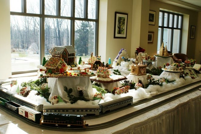 Staff from all departments participate in the gingerbread display, creating beautiful, unique seasonal creations, which form the Foulkeways Gingerbread Village. Housekeeping’s Chris Dailey then sets up his vintage train collection to circle the gingerbread display. Children from the FoulkewaysChild Care Center and Pre-School each create a mini- gingerbread house which also becomes a part of the annual display,