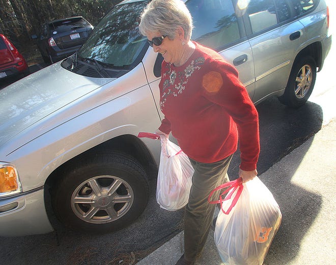Linda Kellum stopped by the Goodwill store in Jacksonville Thursday to donate items.