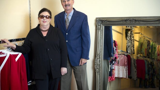 Classic Palm Beach boutique Frances Brewster has reopened in space formerly occupied by Patio and Bar Decor on South County Road. ‘I feel really good about this move,’ said boutique owner Bill Brewster, standing by longtime store manager Catherine Niemeyer.