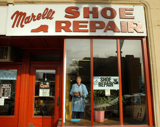 Stefan Gurgian became the last cobbler in Quincy when Nick's Shoe Repair closed in 2002. This photo was taken in 2008.