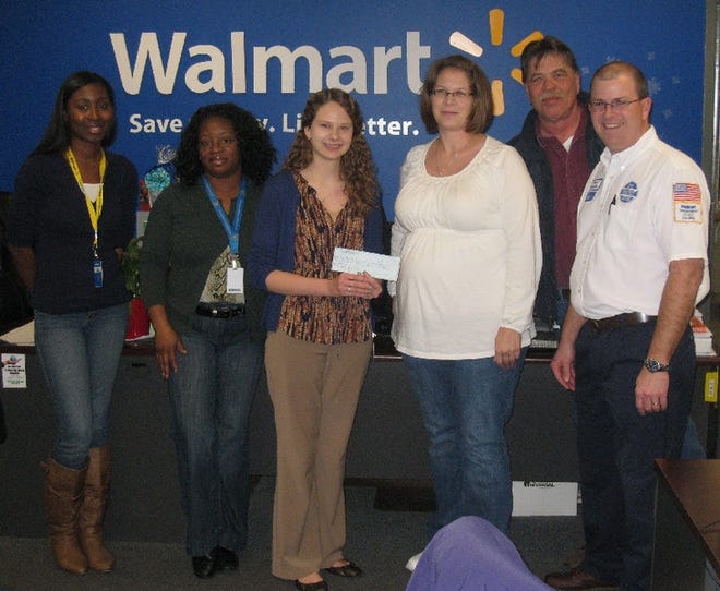 Employees at Walmart Transportation, LLC. in Tobyhanna, recently made a donation to the Northeast Regional Cancer Institute. Pictured at the check presentation from left are: Trunita Sanchez, Walmart Transportation; Jackie McClain, Walmart Transportation; Christine Zavaskas, Community Relations Coordinator for the Northeast Regional Cancer Institute; Hannah Witherite, Walmart Transportation; Mike Baysa, Walmart Transportation; and Gene Bartlett, Walmart Transportation.